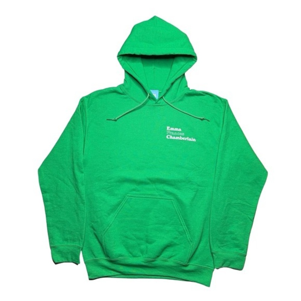 Emma Chamberlain green hoody
